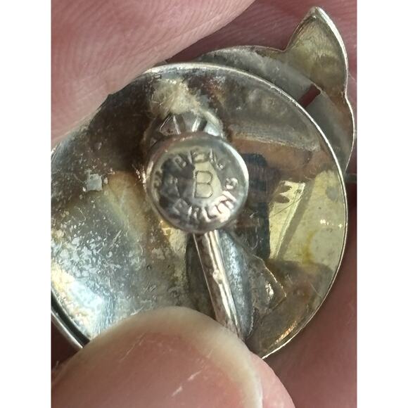 Vtg MCM Beau Sterling Silver Kitty Cat Screw Back Earrings 925 - Picture 3 of 5